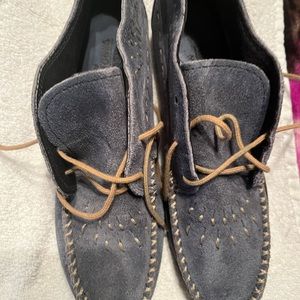 Minnetonka Blue Suede Shoes